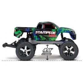 Traxxas Stampede 2WD VXL 1/10 Scale Monster Truck No Battery/Charger Green