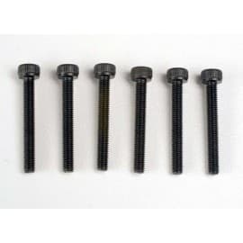 Traxxas Header screws, 3x23mm cap hex screws (6)