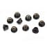 Traxxas Nuts, 4mm flanged nylon locking, serrated (black) (10)