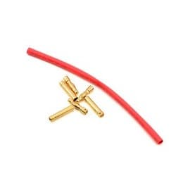 E-flite 4mm Gold Bullet Connector Set w/Heatshrink (3 Male/3 Female)