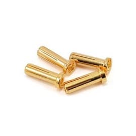 ProTek RC 5.0mm "Super Bullet" Solid Gold Connectors (4 Male)
