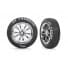 Traxxas Tires & wheels, assembled, glued (Weld chrome wheels, tires, foam inserts) (front) (2)