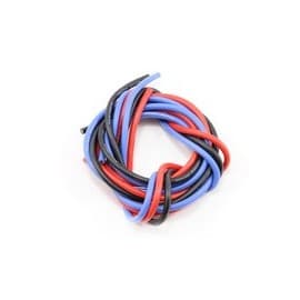 Novak 14awg Silicone Super-Flex Power Wire Set (Black/Red/Blue) (3')