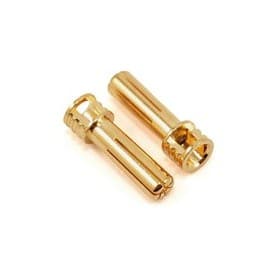 TQ Wire 5mm "Flat Top" Male Bullet Connector (Gold) (2)
