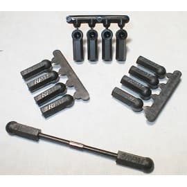 Heavy Duty 4-40 Rod Ends (12pcs) (Black) 