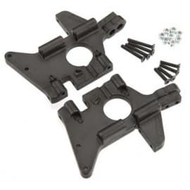 BLACK FRONT BULKHEADS (FITS ALL VERSIONS OF THE T-MAXX & E-MAXX LINE OF TRUCKS)