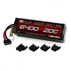 Venom 20C 3S 6400mAh 11.1V LiPo Battery with Universal Plug System