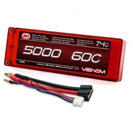 Venom 60C 2S 5000mAh 7.4V Hard Case LiPo Battery ROAR Approved with UNI Plug