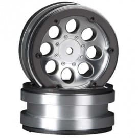 Axial 8-Hole 1.9" Beadlock Wheel Satin Chrome (2)