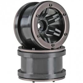 Axial Rocksters 2.2" Beadlock Wheel Black (2)