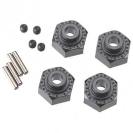 AX10 12mm aluminum hex hub black