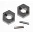 Hex wheel hubs w/pins (2)