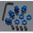 Wheel Hub Set 17mm Short(2) Long(2) Blu Slash 2WD