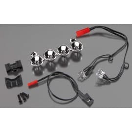 LED Lightbar Chrome 4 Clear Lights