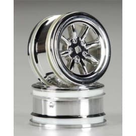 HPI Racing Vintage 8-Spoke Wheel 26mm Shiny Chrom 0mm Offset (2)