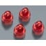 Shock caps aluminum RED