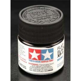 Tamiya Acrylic Mini X-F1 Flat Black 1/3 oz