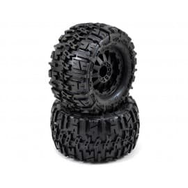 Pro-Line Trencher 2.8" All Terrain Tires Mounted on F-11 Black Wheels for Electric off road Stampede/Rustler (2)