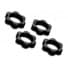 Traxxas Wheel nuts, splined, 17mm, serrated (black-anodized) (4)