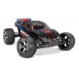 Traxxas Rustler 2WD VXL 2.4GHz TSM 1/10th Stadium Truck (No Battery) Red