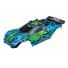 Traxxas Body, Rustler® 4X4 VXL, green/ window, grille, lights decal sheet