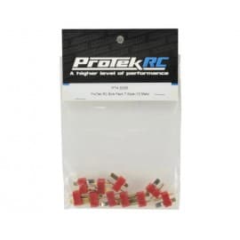Pro Tek 4mm Short Serrated Male Bullet Connector w/Shrink Tube (3)