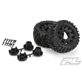 Pro-Line Trencher Low Profile 2.8" Tires w/Raid Rear Wheels (2) (Black) (M2)_x005F_x000D_ w/12mm Removable Hex